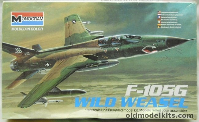 Monogram 1/48 Republic F-105G Wild Weasel, 5806 plastic model kit